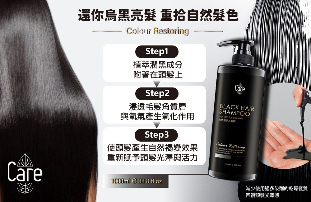 【Care】黑色還原洗髮精 1000ml