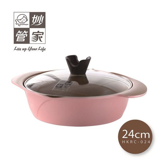 【妙管家】雙耳玫瑰鍋24CM HKRC-024