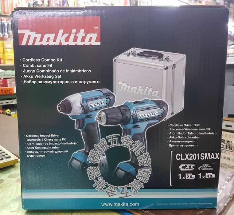 MAKITA {牧田} CLX201SMAX 12V充電式雙機組 TD110起子/DF331電鑽,電動工具