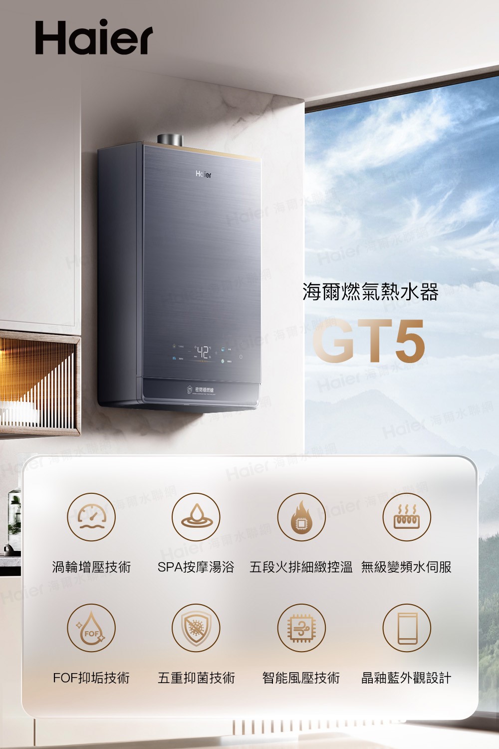 Haier 海爾 16L 燃氣熱水器 GT5