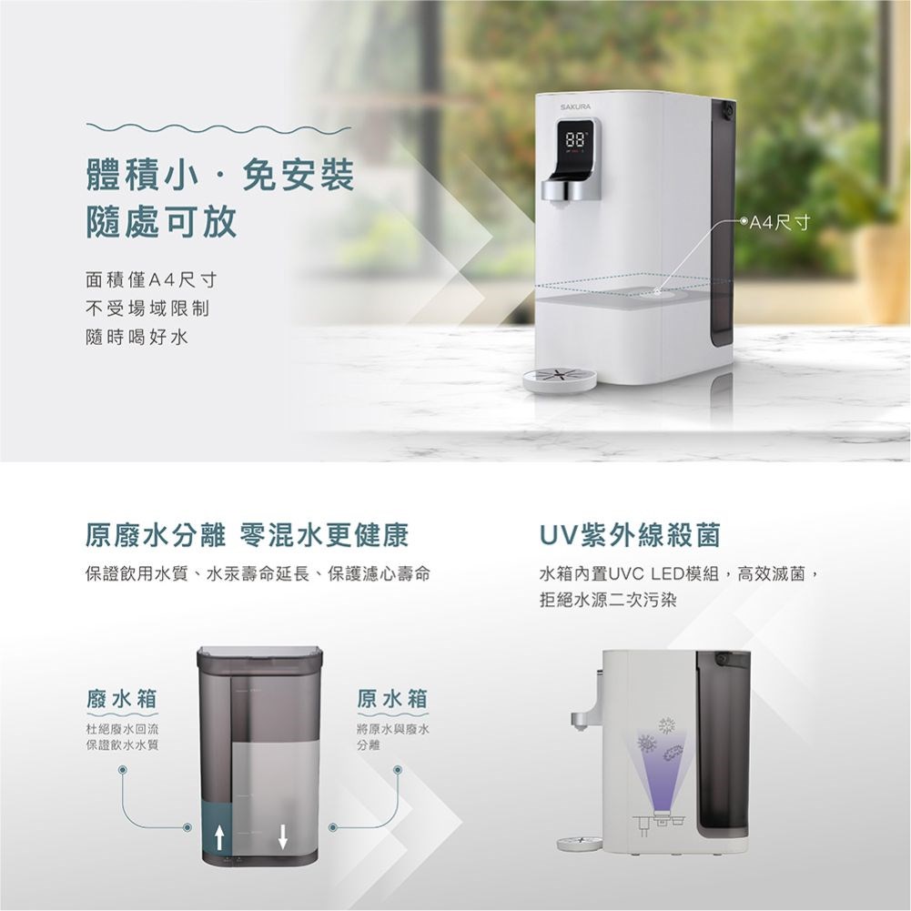 櫻花 SAKURA P5530W 桌上型熱飲機