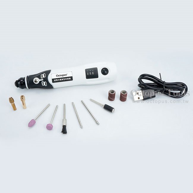 章魚牌 {OCTOPUS} 254.800 攜帶式筆型刻磨機 USB充電,電動工具
