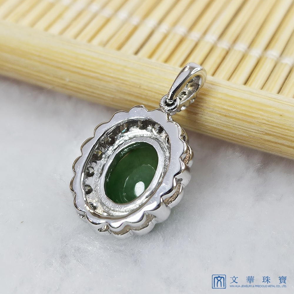 翡翠蛋面鑽墜