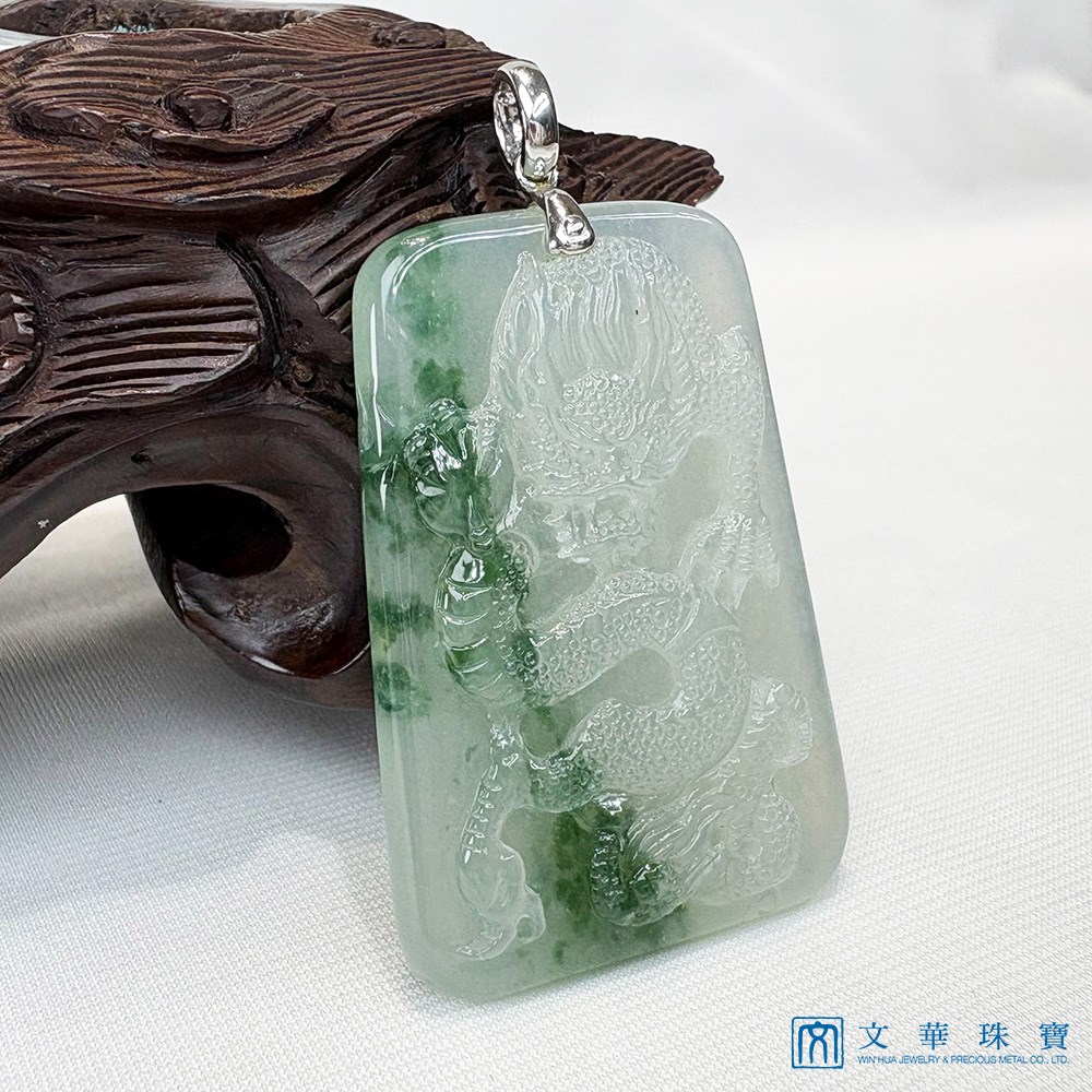 冰種飄蘭花龍牌
