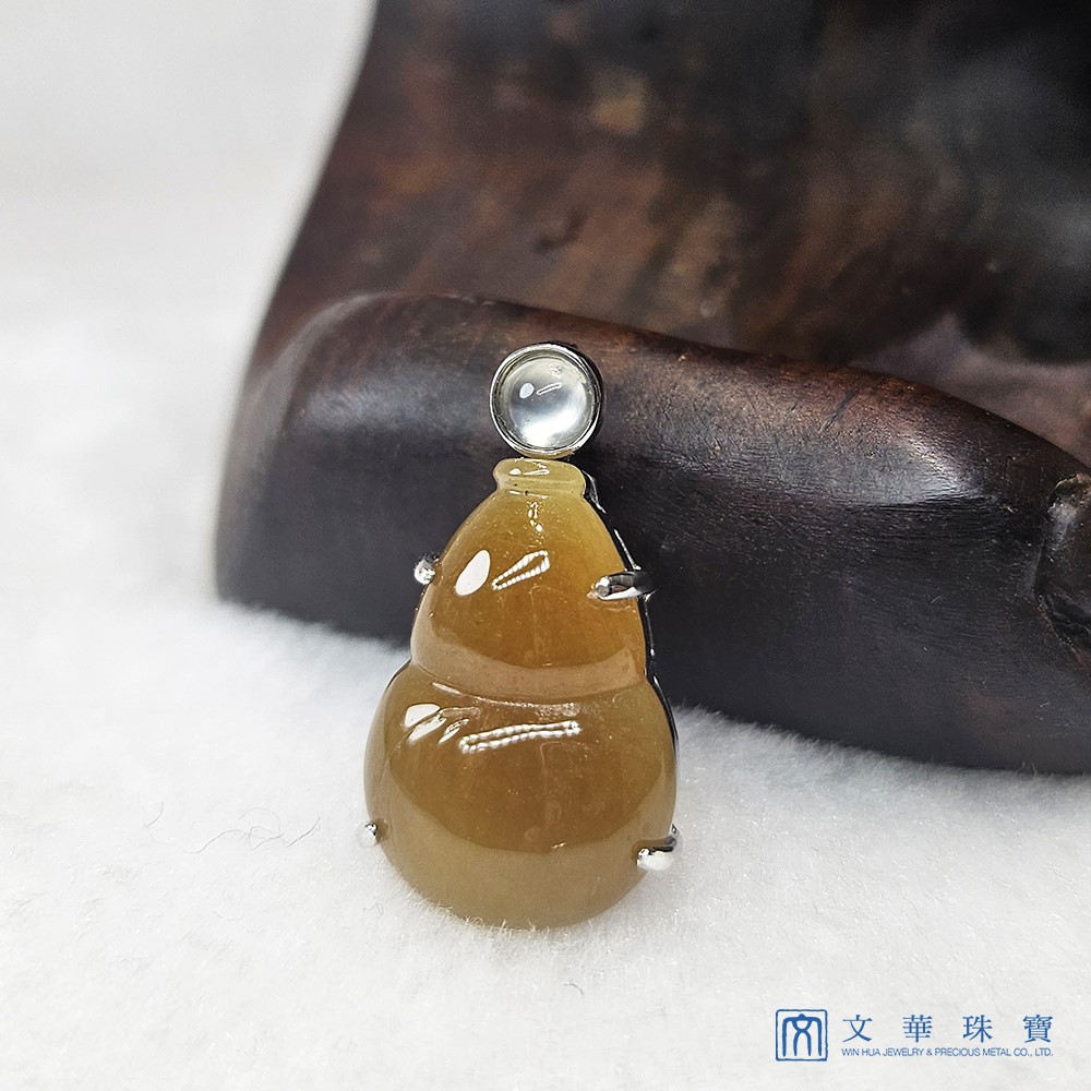 黃翡福祿玉墜