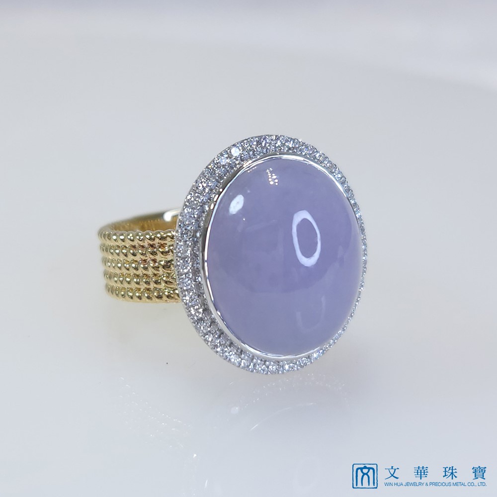 紫羅蘭蛋面鑽戒 國際圍11.5號(已售出)
