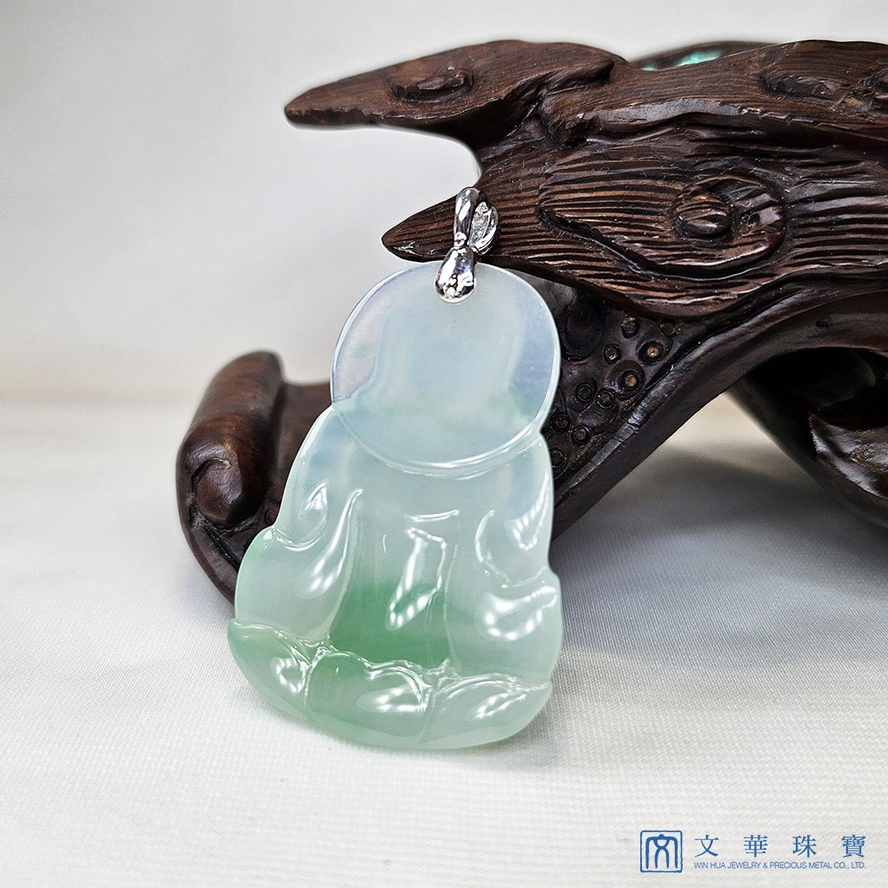 冰種陽綠觀音玉墜 (已售出)