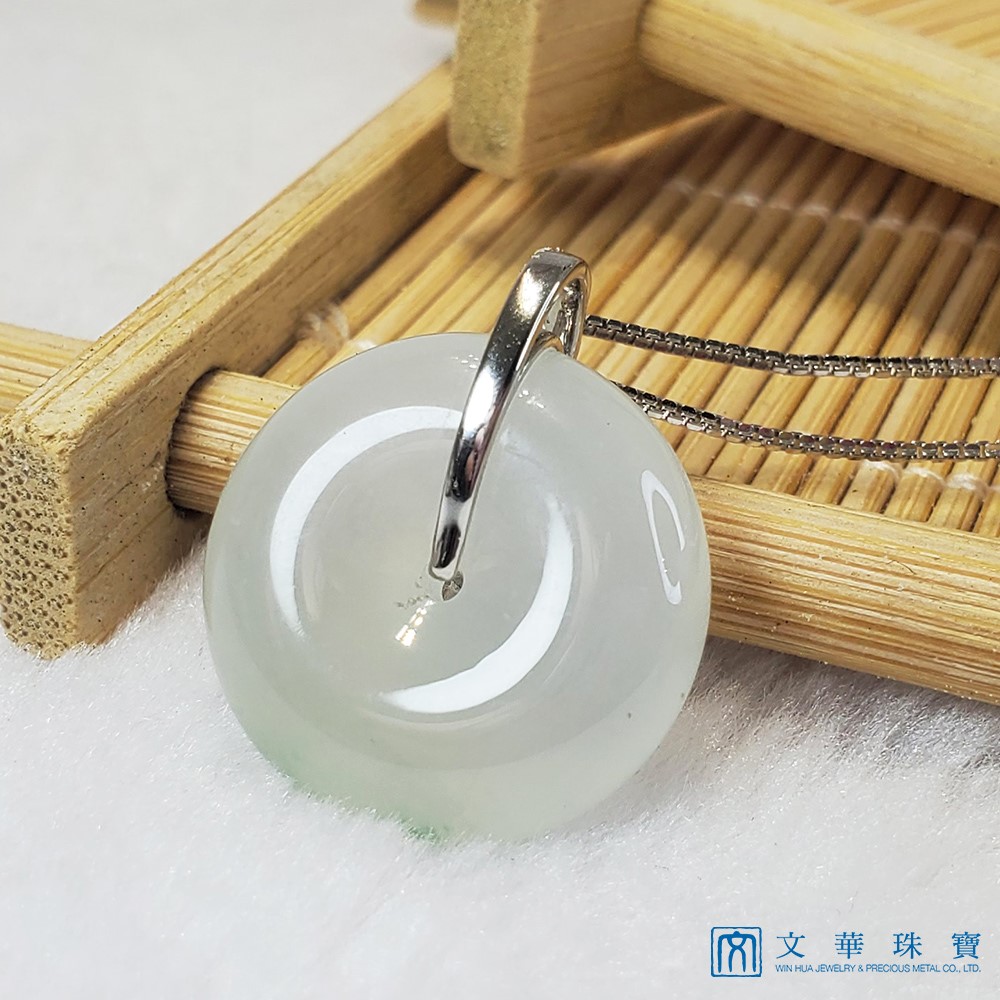 冰種綠絲平安扣鑽墜(已售出)