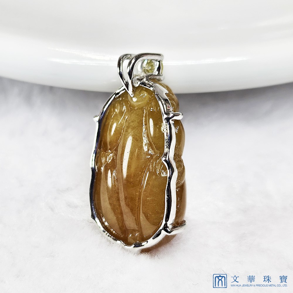 黃翡貔貅玉墜