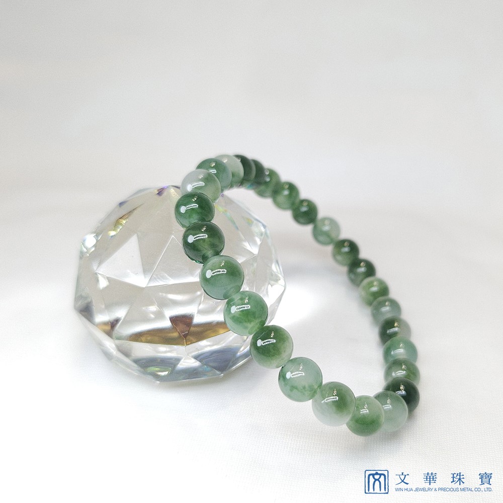 冰種飄綠玉珠手串/手鍊 6.5-7mm(已售出)