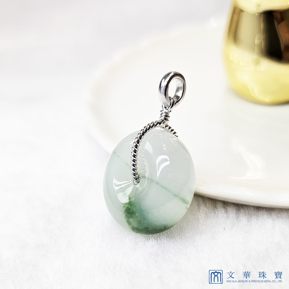 細糯飄花平安扣玉墜(已售出)