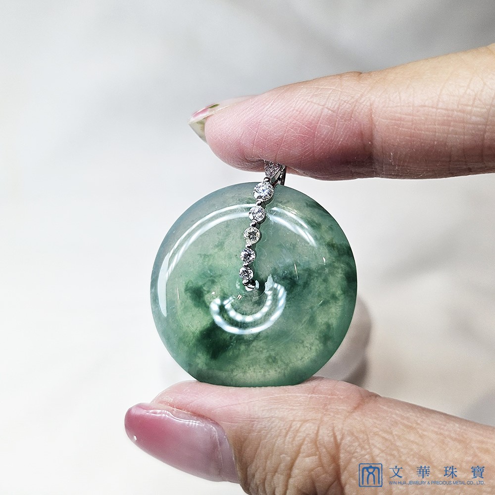 玻璃種蘭花平安扣鑽墜(已售出)
