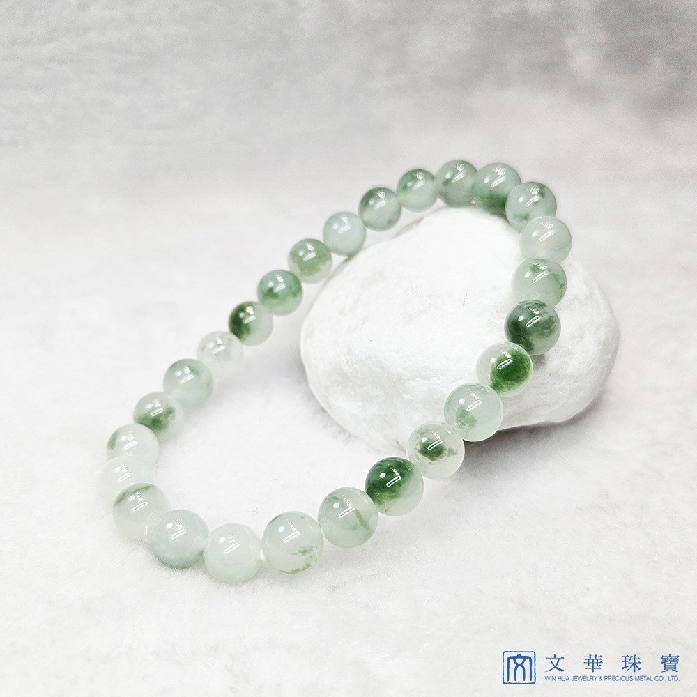 冰糯飄綠串珠手鍊 6.8-7.3mm(已售出)