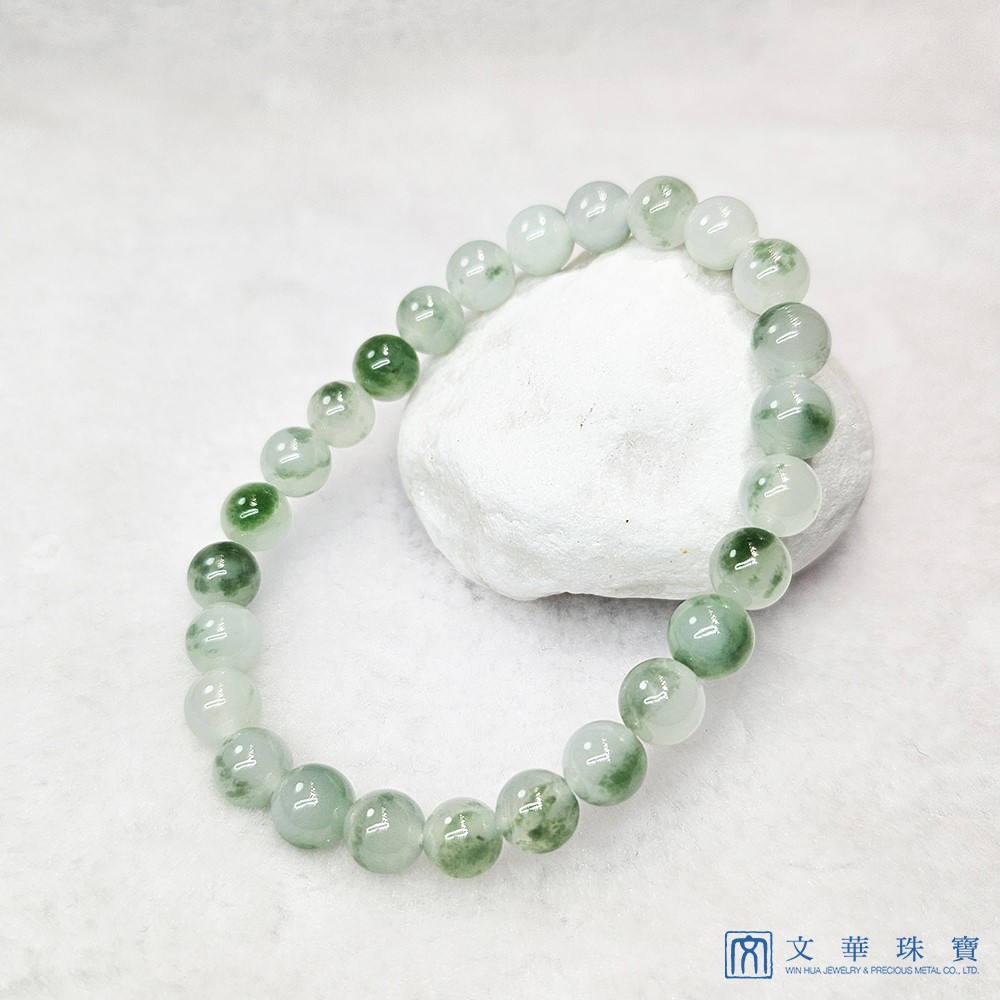 冰糯飄綠串珠手鍊 6.8-7.3mm(已售出)