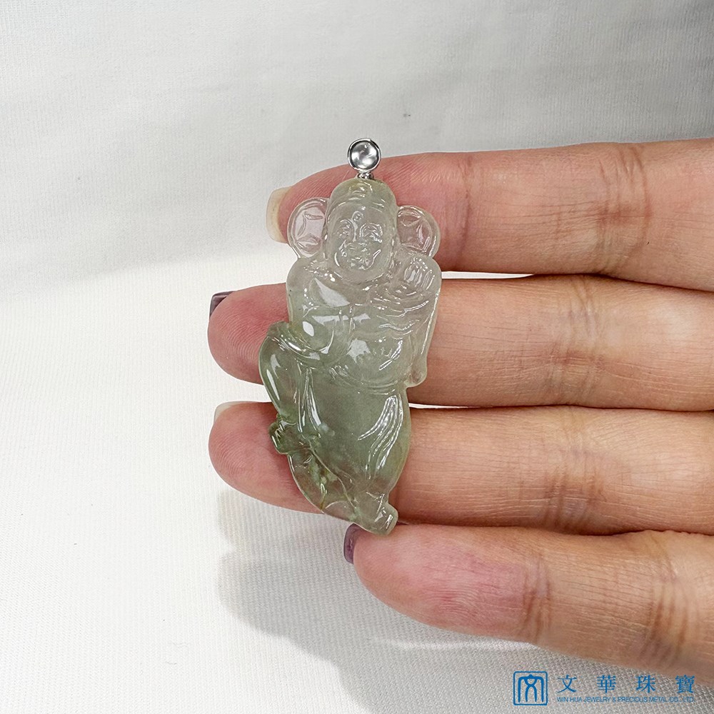 冰種財神玉墜