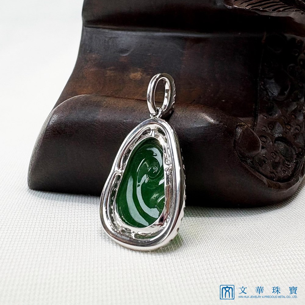 翡翠如意鑽墜