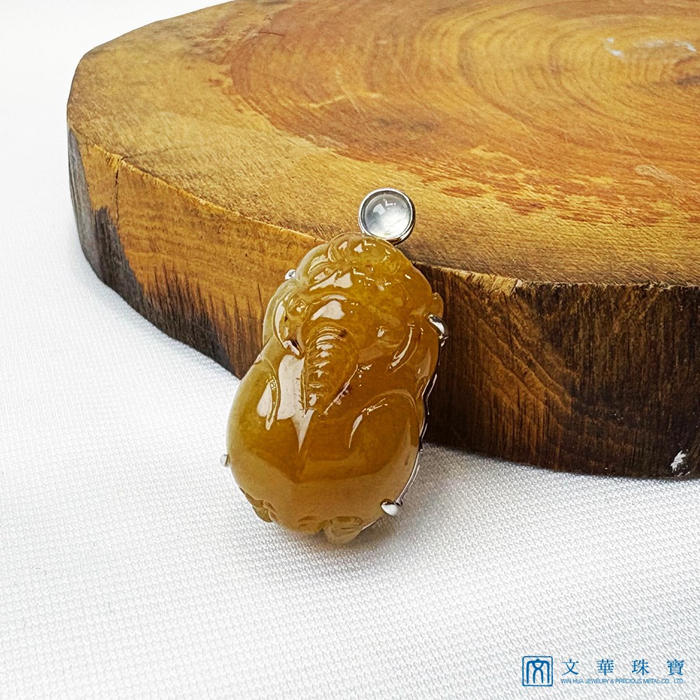 黃翡貔貅玉墜