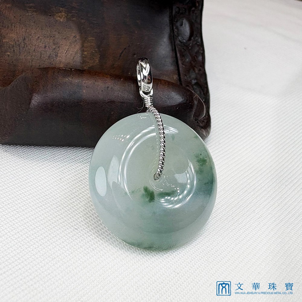 翡翠飄蘭花平安扣玉墜 (已售出)