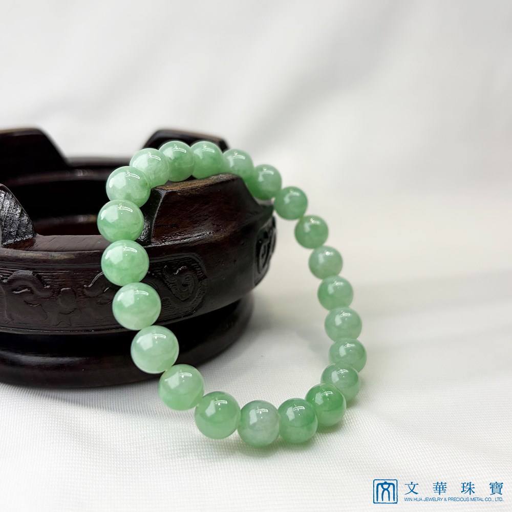 翡翠果綠玉珠手鍊 約7.7-8mm