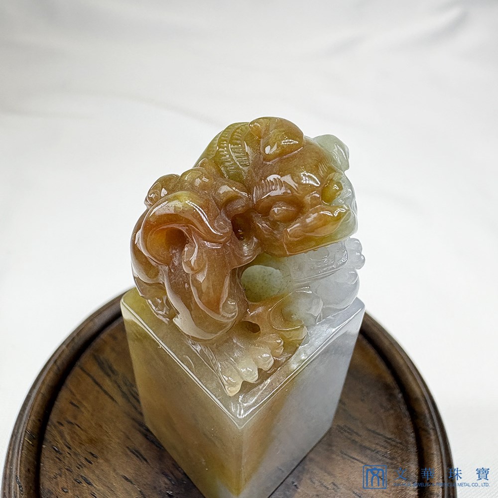 翡翠瑞金貔貅方印