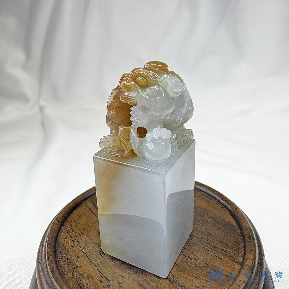 翡翠瑞金貔貅方印