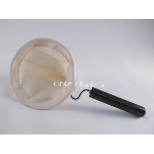 手握法蘭絨濾布+支架 1-2人份