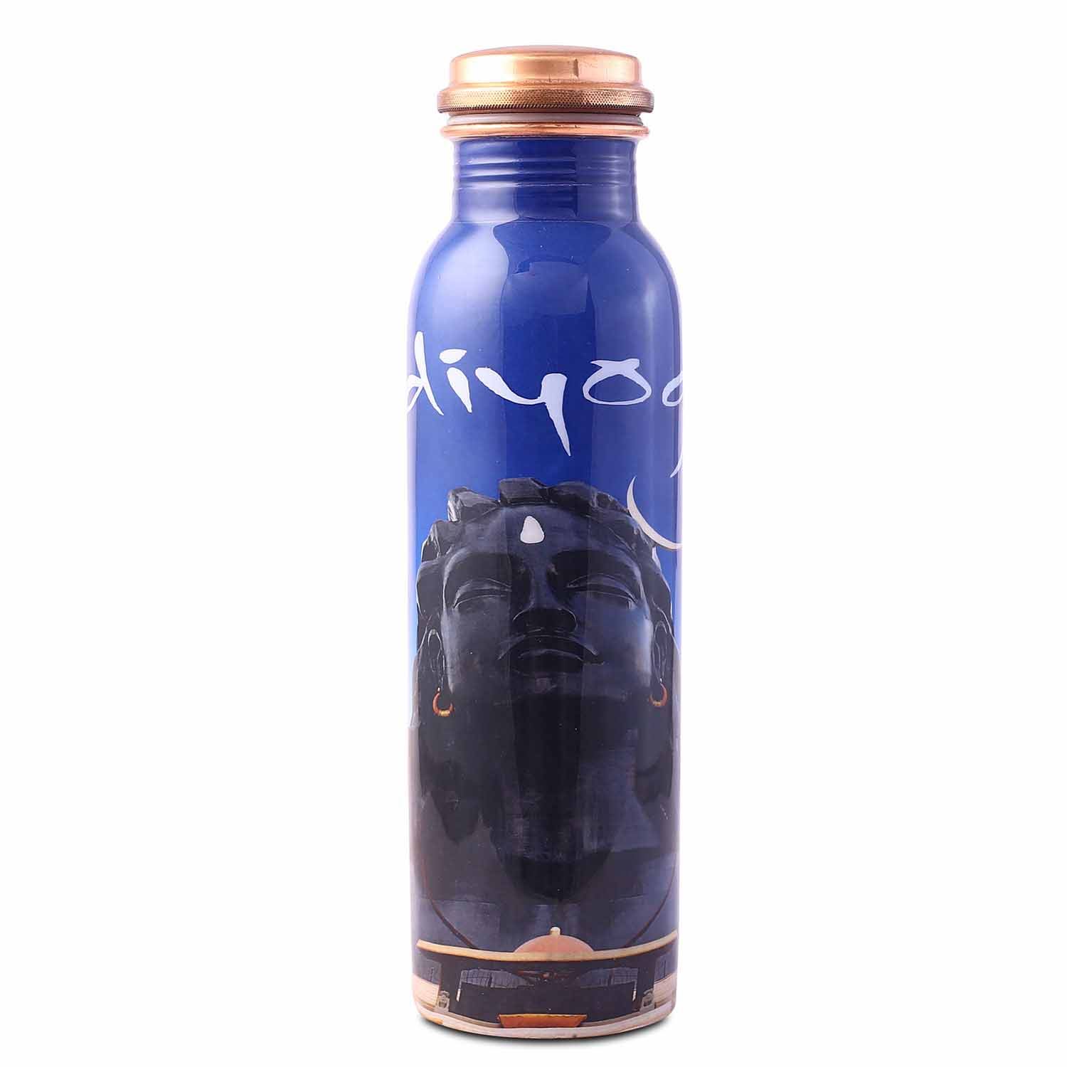 isha Adiyogi圖案彩色印刷純銅水瓶 950ml