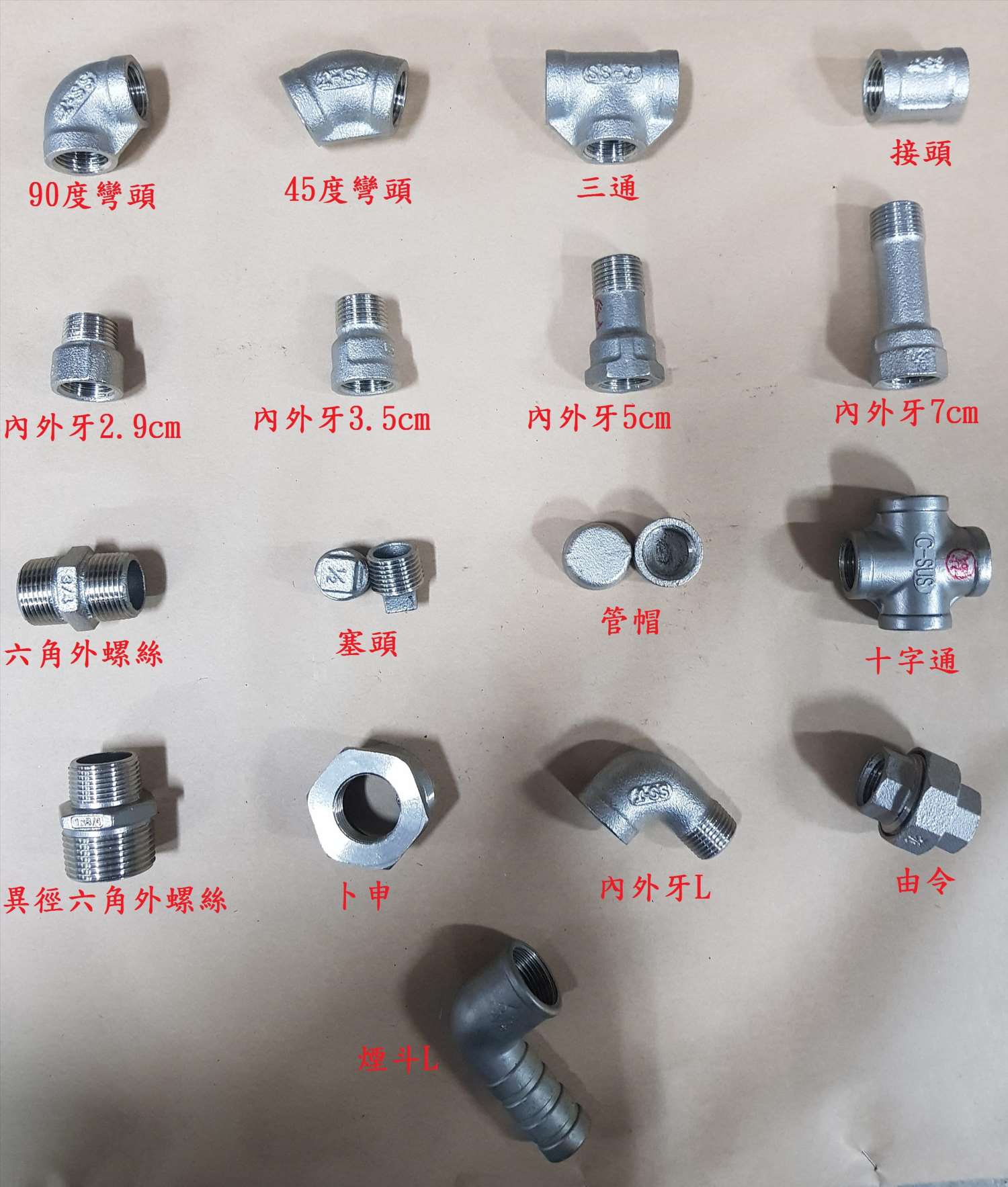150P 不鏽鋼牙另件