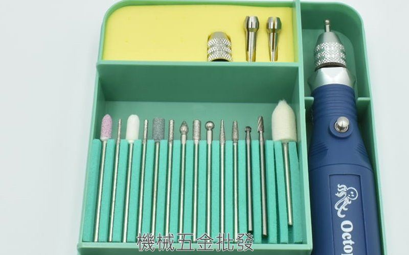 Octopus {章魚牌} 254.600 電動筆型刻磨機 磨甲機 110/220V通用 18件組,電動工具