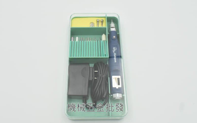 Octopus {章魚牌} 254.600 電動筆型刻磨機 磨甲機 110/220V通用 18件組,電動工具