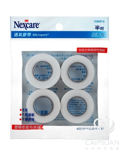 3M通氣膠帶經濟包0.5吋-4入裝
