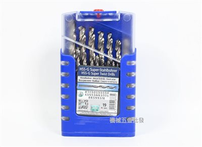 HELLER 德國含鈷鑽頭組 HSS-G 19支組/鐵/白鐵都可鑽