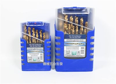 HELLER 德國鍍鈦 含鈷直柄鑽頭組 HSS-TIN 19支組 / 25支組/鐵/白鐵都可鑽