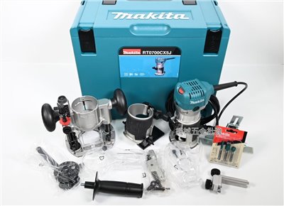  makita {牧田} RT0700C 修邊機RT0700CX5J 超值組合套裝組