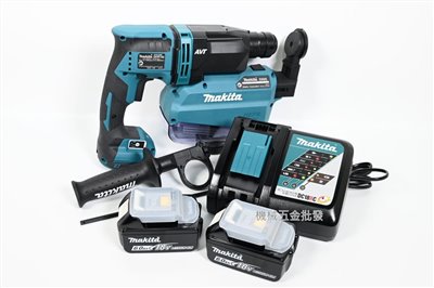 makita {牧田} DHR182RGWJ 18V6.0A充電式無刷四溝鎚鑽 震動電鑽+集塵器