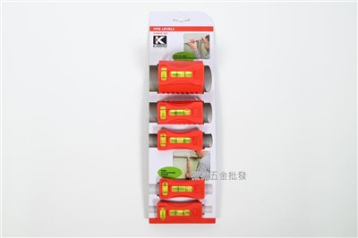 KARPO {以色列} 350 列管道水平儀 柱狀水平儀 PVC水管水平儀 一組5入