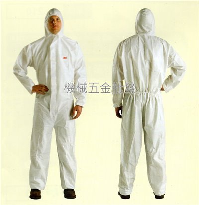  3M 4510 白色工作防護衣 透氣型防粉塵顆粒 連帽式防護衣 連身帶帽式防護衣