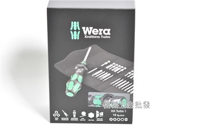  wera 德國 826T KK turbo 1 19PCS 六角起子手柄+18支起子組