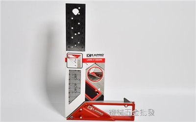KAPRO {以色列} 20CM 30CM不鏽鋼直角尺 KP-353 洞洞尺45度90度木工尺標注鋼尺劃線角度