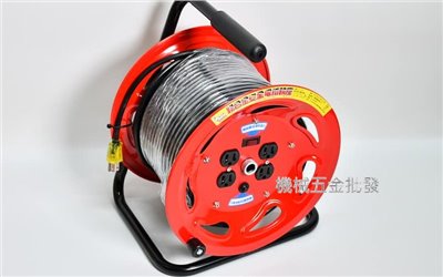 {電精靈DL-3150} 3蕊2.0mm 150呎(45米)電纜輪座 延長線(雙過載保護+接地)