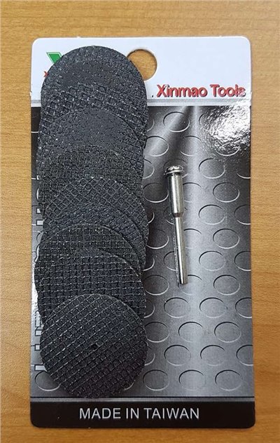 XINMAO 帶柄研磨系列 3mm柄徑 黑色樹脂切片 32mm