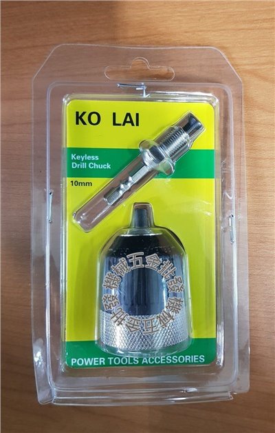 KOLAI 六角轉接快速夾頭 六角軸轉3分(3/8')10mm夾頭  軸徑:6.35mm(1/4') 夾頭:10mm(3/8')