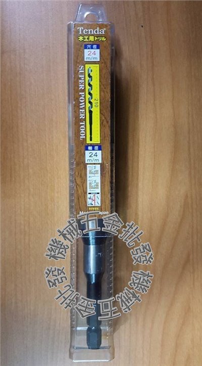Tenda 24 x 210mm 柄徑8.6mm 木工鑽頭 木工鑽尾 電鑽用