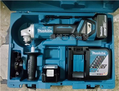 makita {牧田}  DGA414RTE 18V5.0A 充電式平面砂輪機 調速器+無線連動