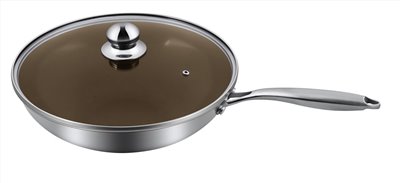 LUCUKU  鈦電漿華麗多層不銹鋼健康不沾鍋34cm 