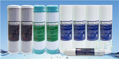 台灣製造，10英吋 Clean Pure 五道式一年份濾心組（不含第四道RO膜）加強除氯9支組✦
