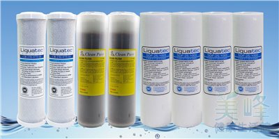 美國Liquatec原裝一年份NSF濾心.淨水器前置.一般家用淨水器.RO 軟水除垢三道8支組✦