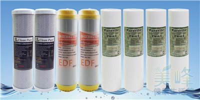 台灣製造10英吋三道式公規濾心一年份(8支組)，食品級濾材《SGS認證》，適用自來水水源✦