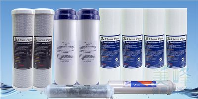 台灣製造RO機六道式/RO機淨水器/純水機採用通過NSF認證/SGS認證濾心一年份，不含第四道RO膜10支組✦