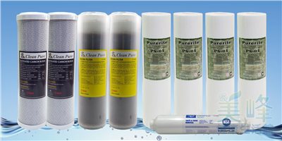 台灣製造四道式RO機淨水器NSF認證濾心適用RO機四道式淨水器/逆滲透/軟水一年份9支濾心組✦